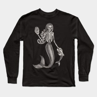 Mermaid skull fantasy surreal art. Long Sleeve T-Shirt